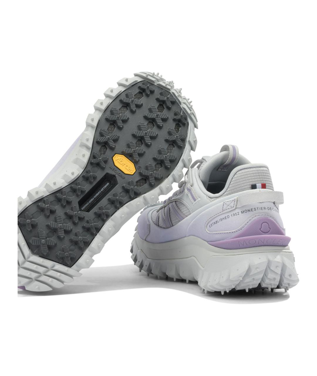 MONCLER Фиолетовые текстильные кроссовки, фото 5