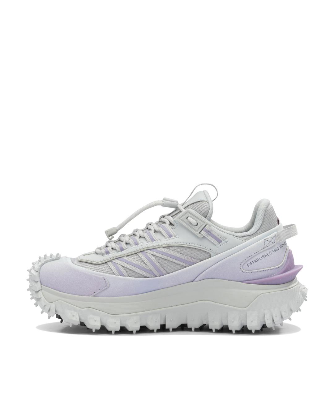 MONCLER Фиолетовые текстильные кроссовки, фото 3
