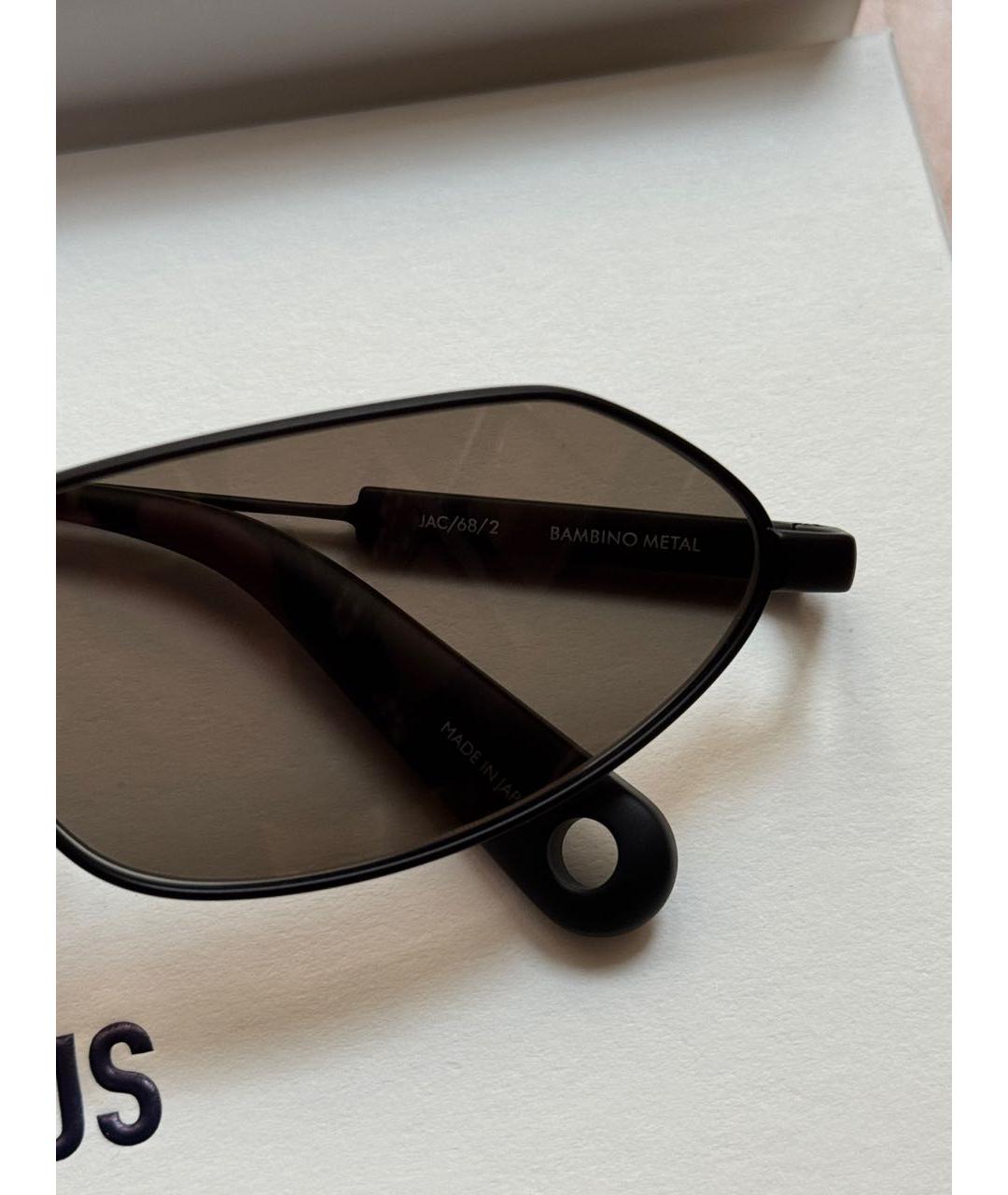 JACQUEMUS Черные металлические солнцезащитные очки, фото 4
