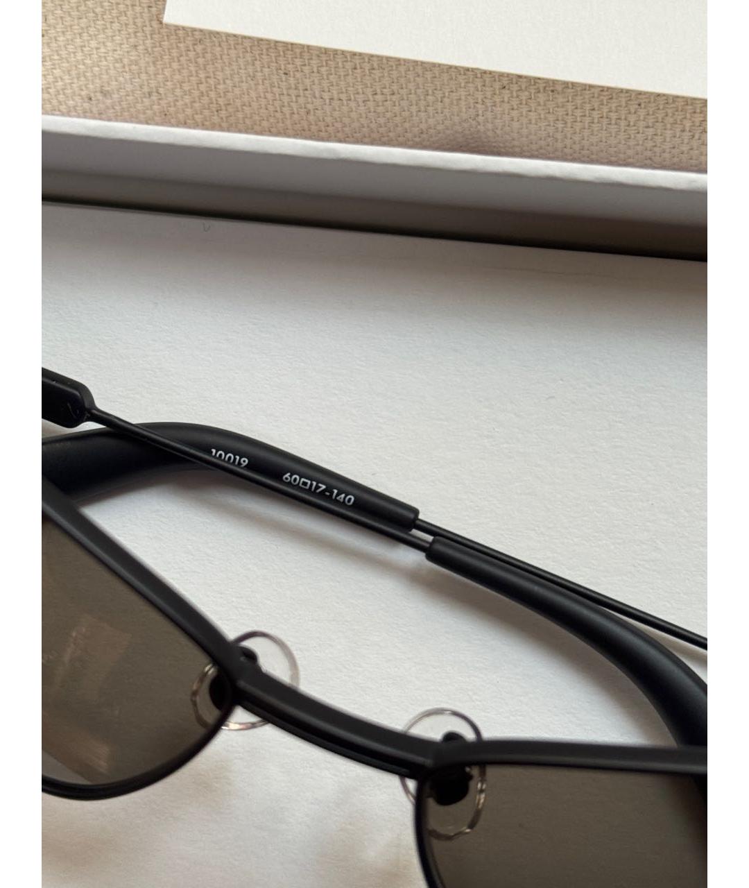 JACQUEMUS Черные металлические солнцезащитные очки, фото 5