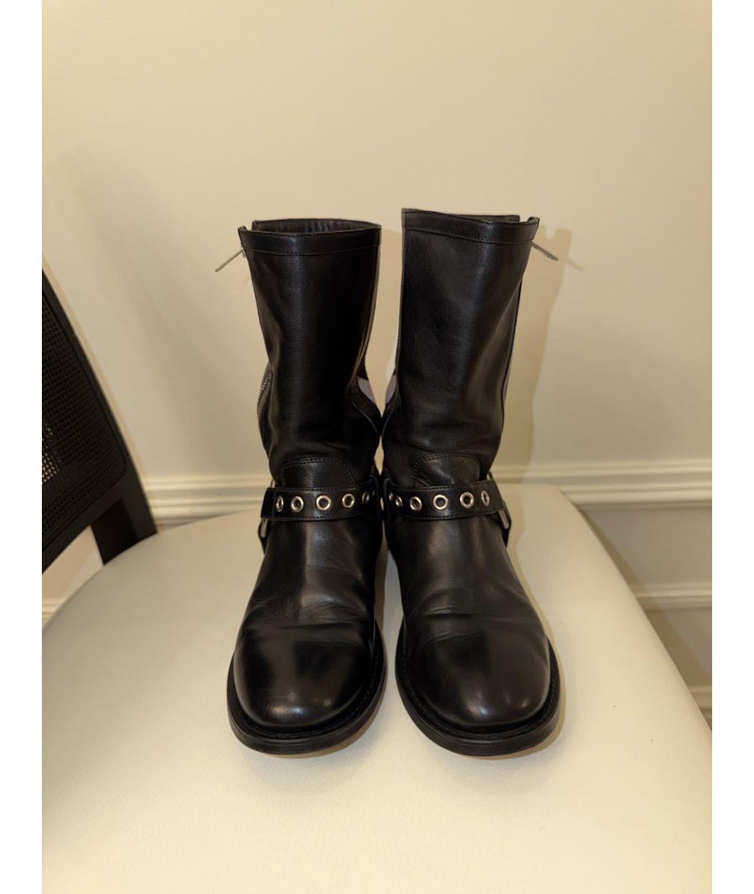 BURBERRY Черные кожаные ботинки, фото 2