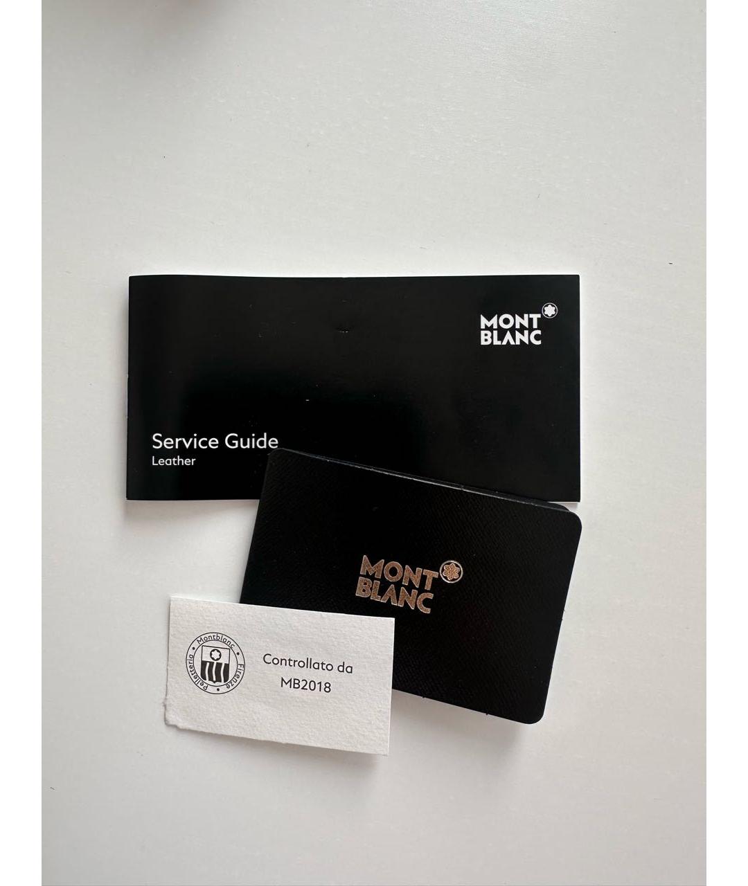 MONTBLANC Черный кожаный кардхолдер, фото 3