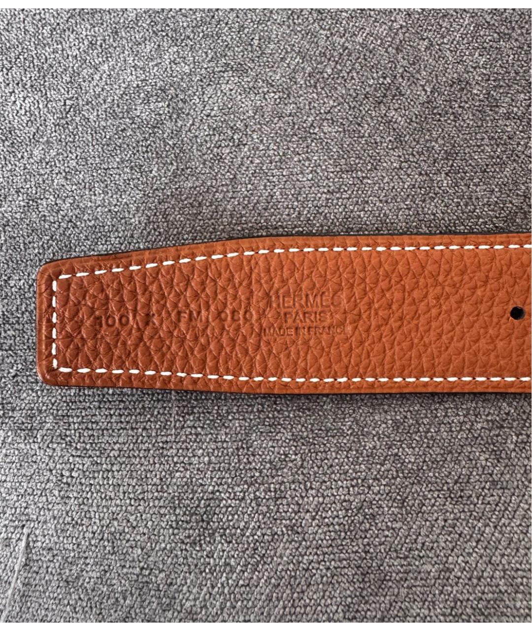 HERMES Черный кожаный ремень, фото 3