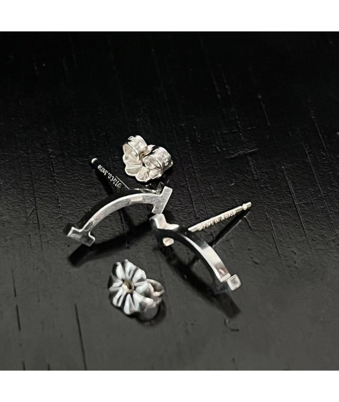 TIFFANY&CO Серебряные серьги из белого золота, фото 6