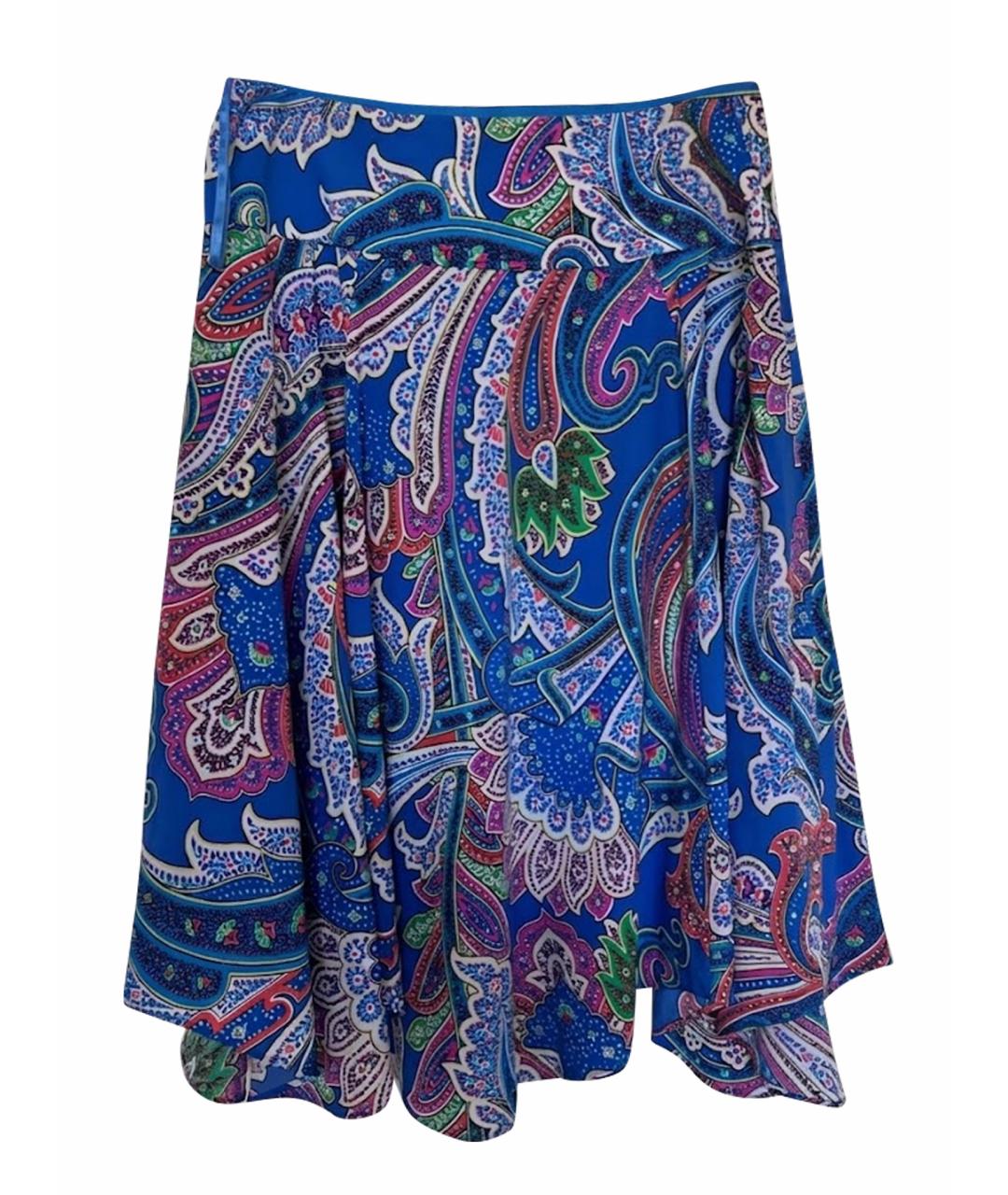 RALPH LAUREN Синяя юбка миди, фото 1