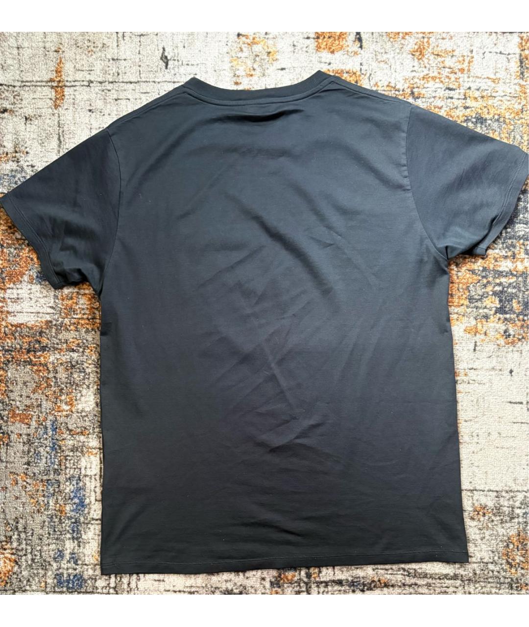 SAINT LAURENT Черная хлопковая футболка, фото 2