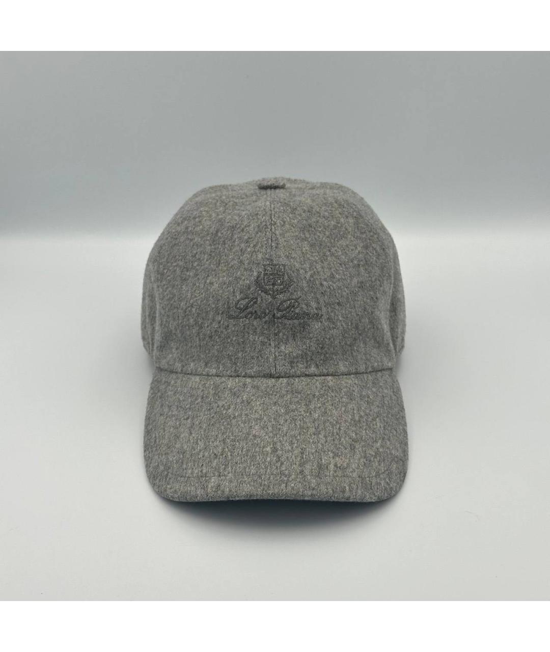LORO PIANA Серая кашемировая кепка/бейсболка, фото 4