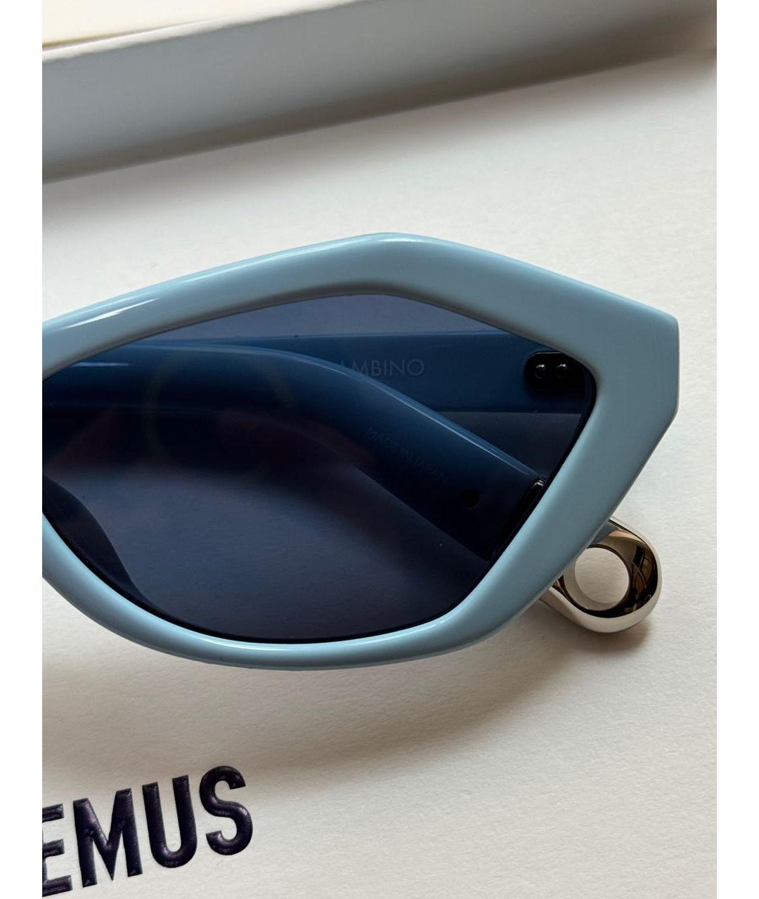 JACQUEMUS Голубые пластиковые солнцезащитные очки, фото 5