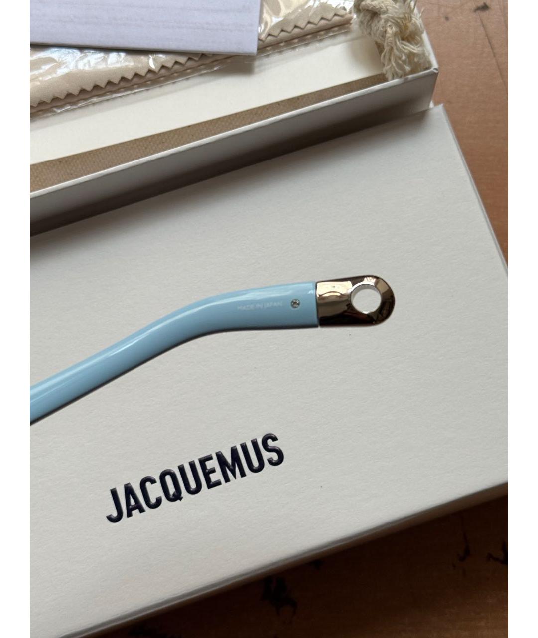 JACQUEMUS Голубые пластиковые солнцезащитные очки, фото 7