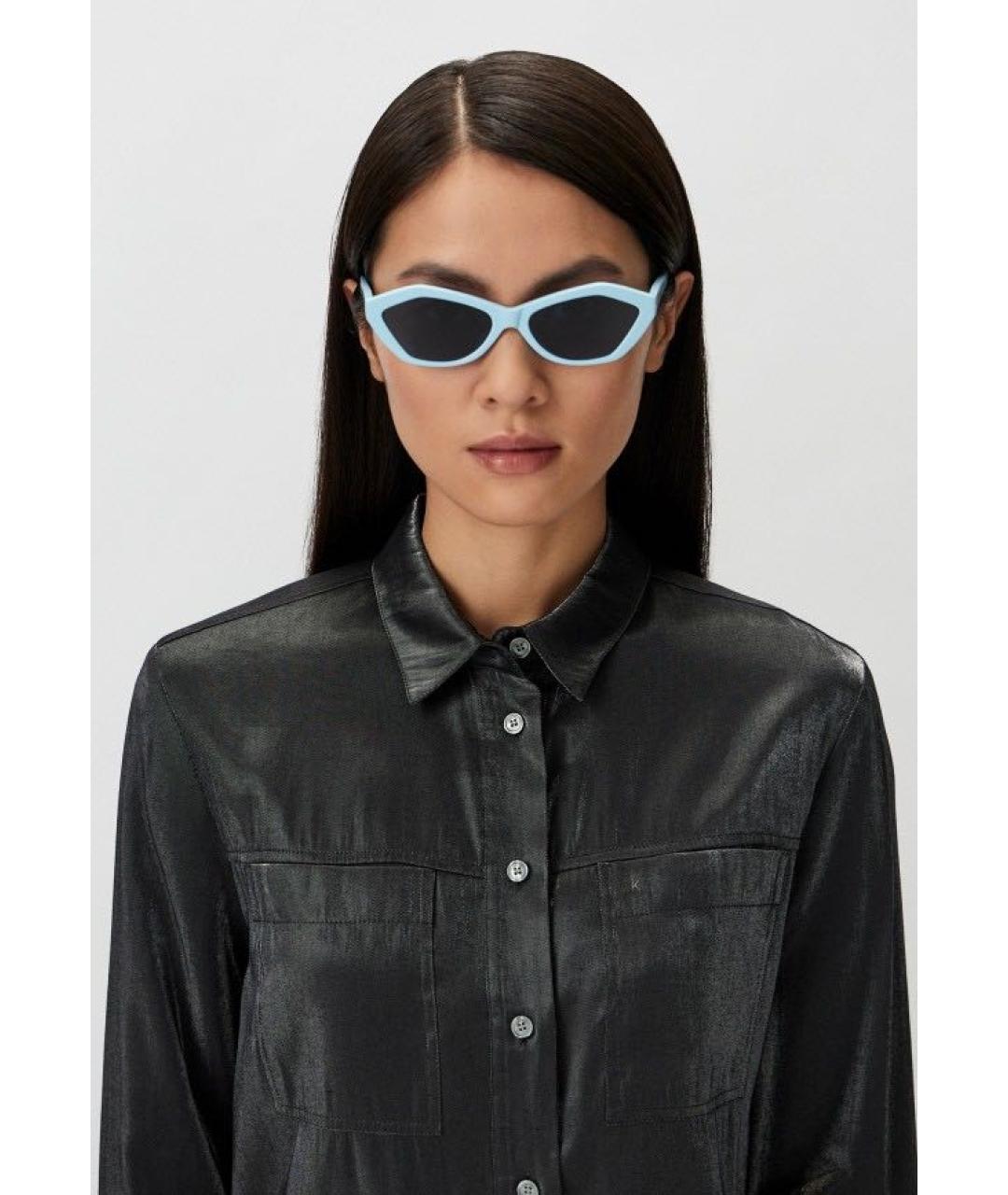 JACQUEMUS Голубые пластиковые солнцезащитные очки, фото 2