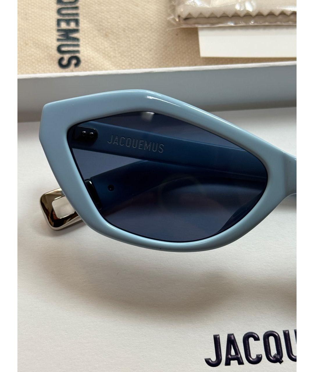 JACQUEMUS Голубые пластиковые солнцезащитные очки, фото 4