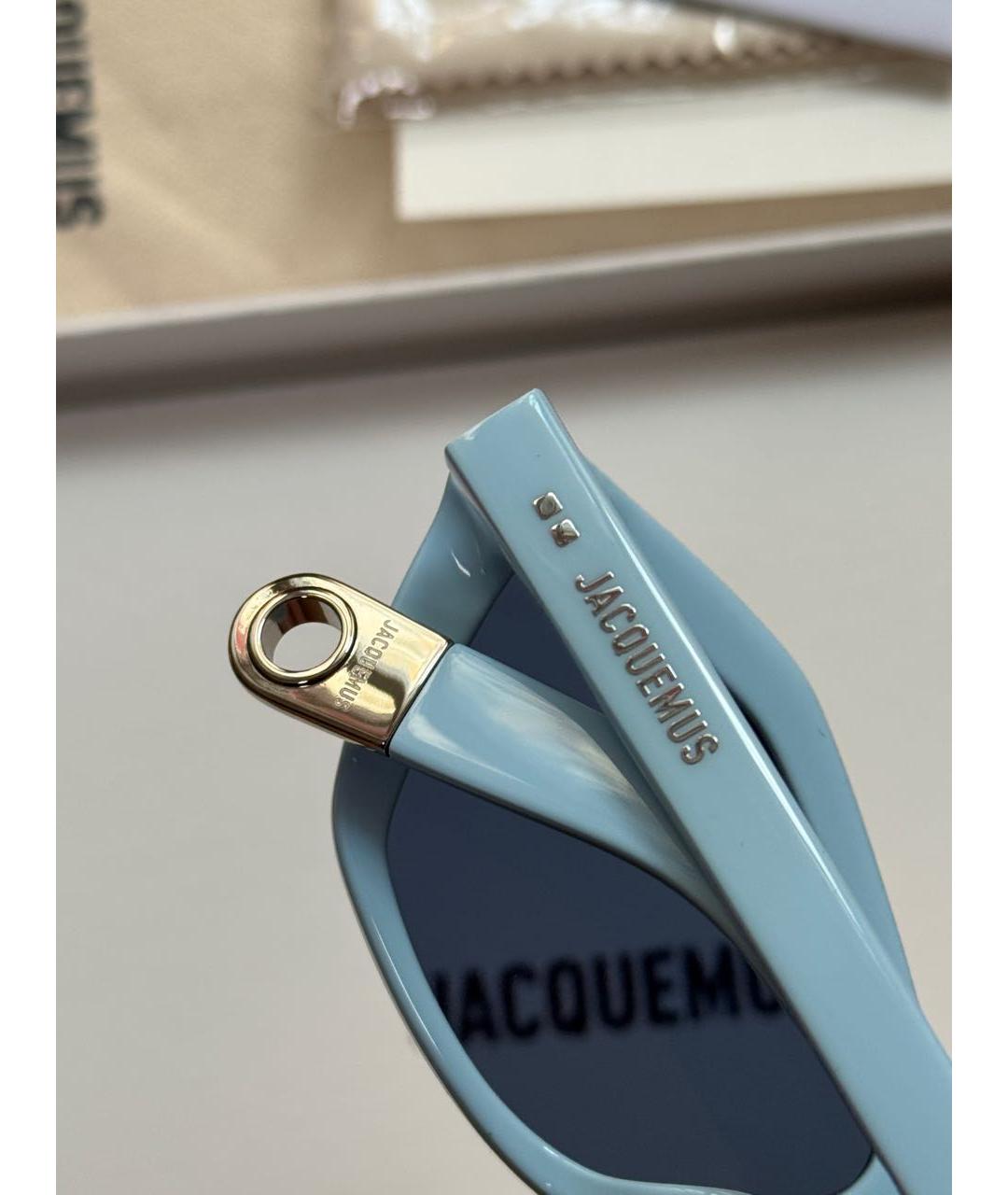 JACQUEMUS Голубые пластиковые солнцезащитные очки, фото 6