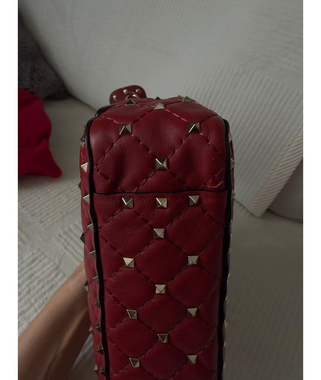 VALENTINO Красная кожаная сумка через плечо, фото 7