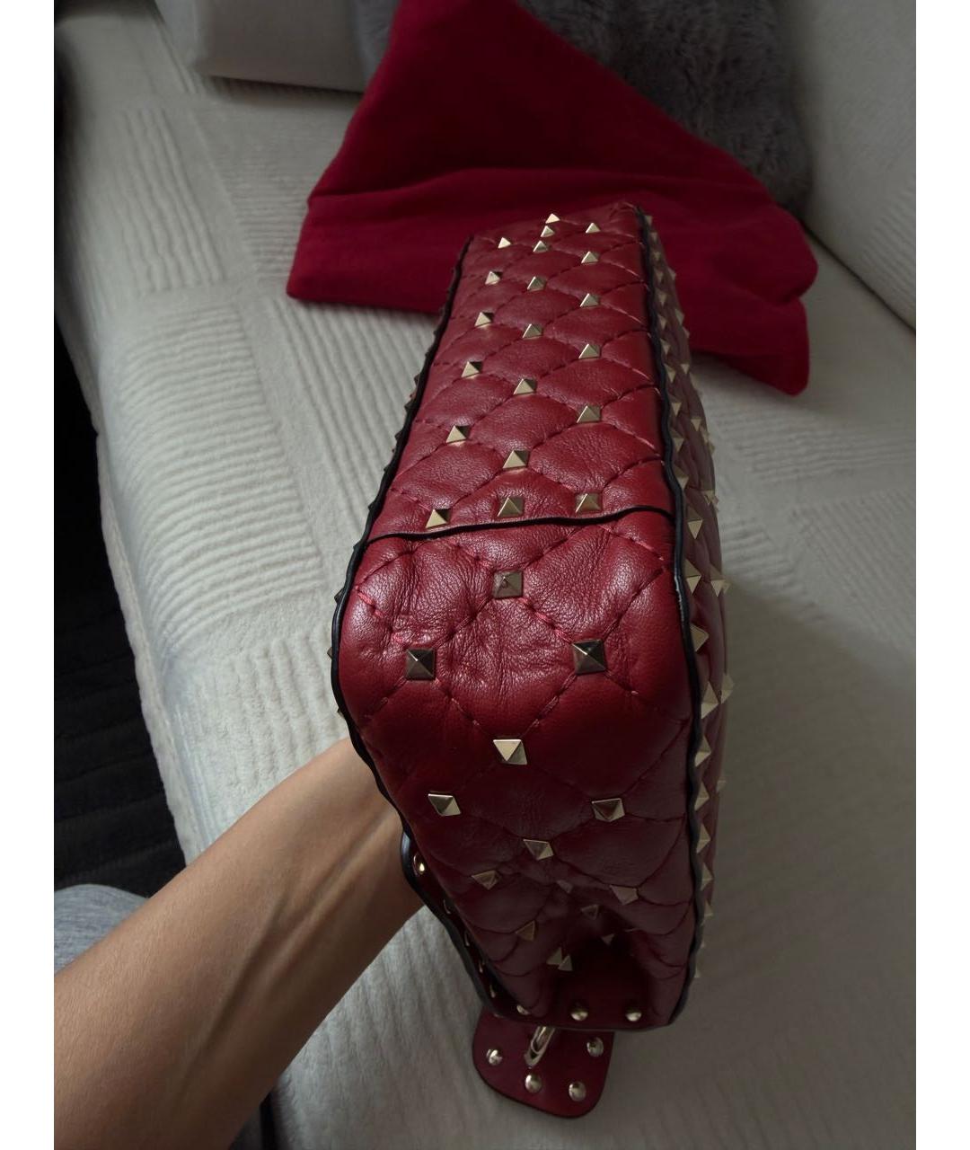 VALENTINO Красная кожаная сумка через плечо, фото 6