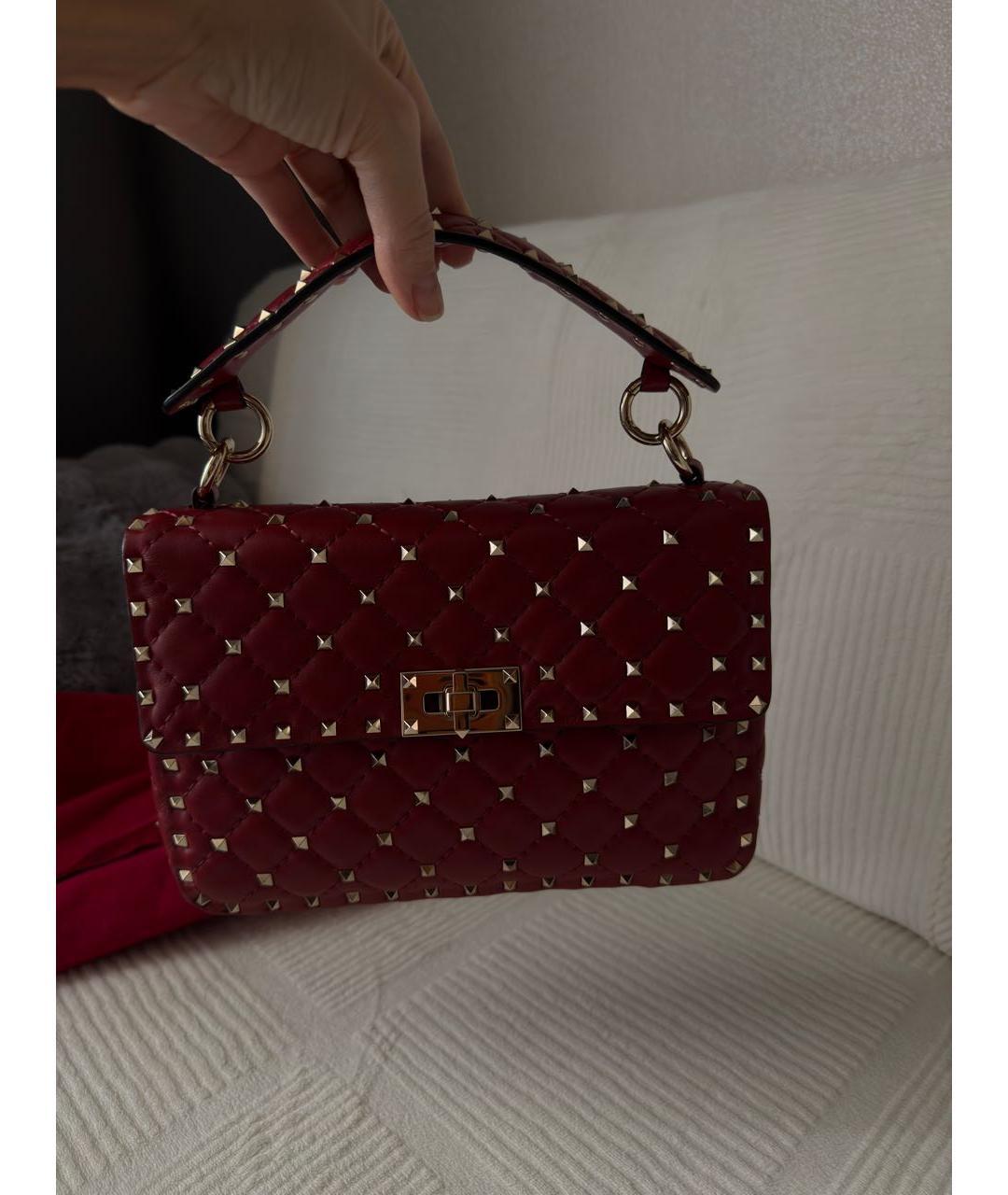 VALENTINO Красная кожаная сумка через плечо, фото 2