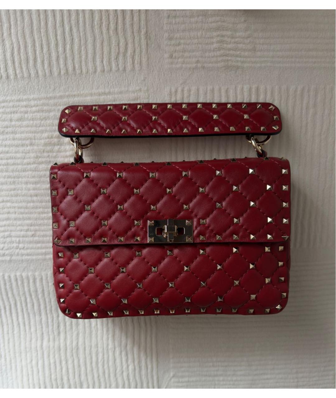 VALENTINO Красная кожаная сумка через плечо, фото 9
