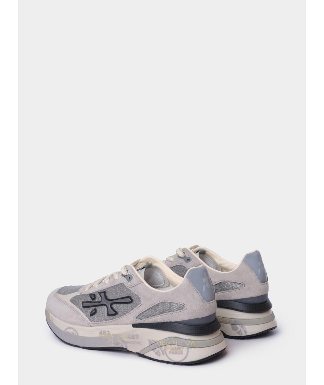 PREMIATA Серые замшевые низкие кроссовки / кеды, фото 5