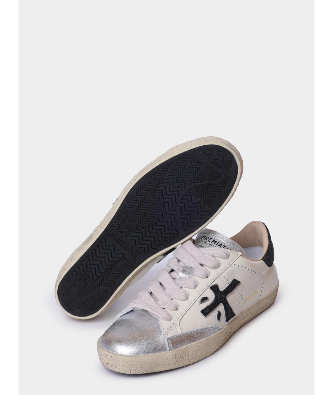 PREMIATA Белые кожаные кеды, фото 4