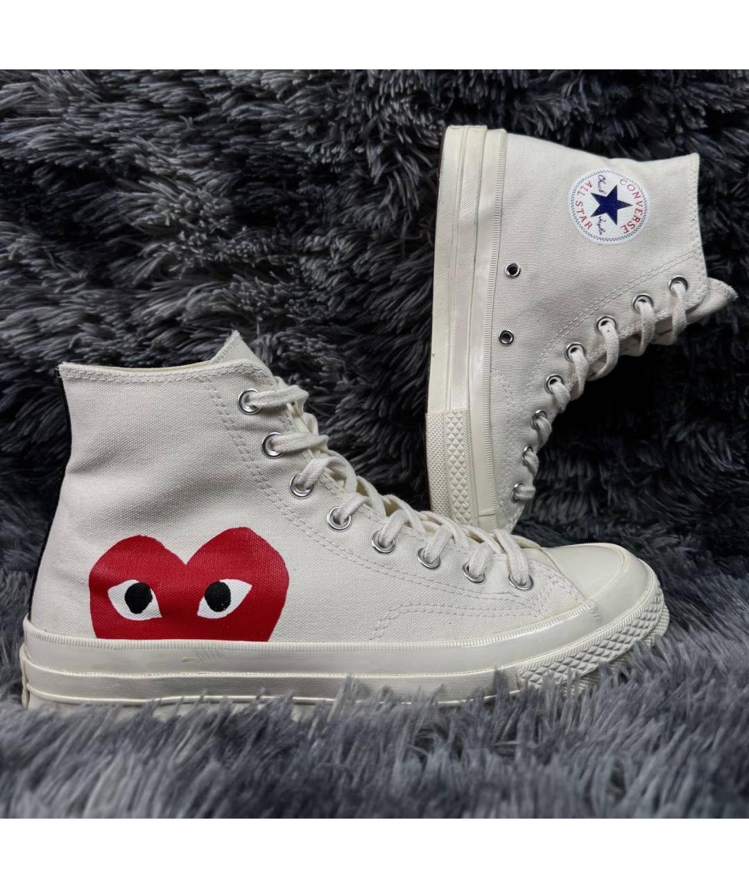 CONVERSE Белые синтетические высокие кроссовки / кеды, фото 7