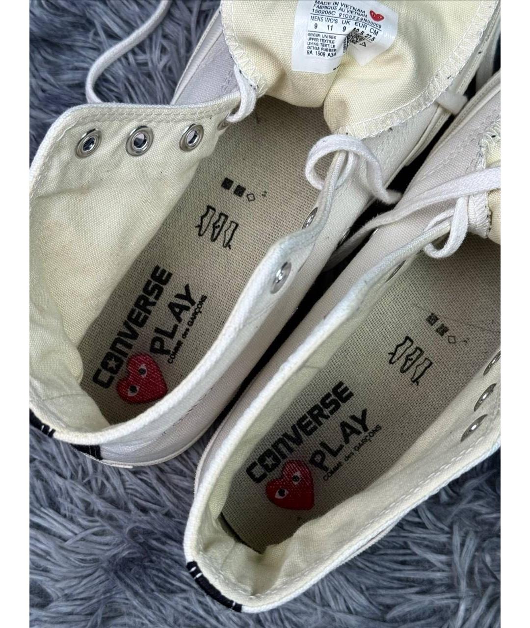 CONVERSE Белые синтетические высокие кроссовки / кеды, фото 5