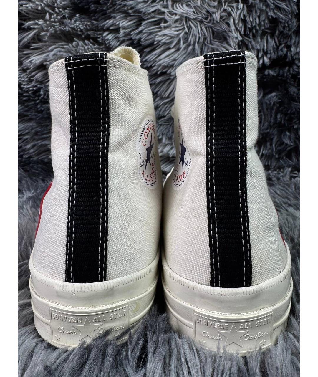 CONVERSE Белые синтетические высокие кроссовки / кеды, фото 4