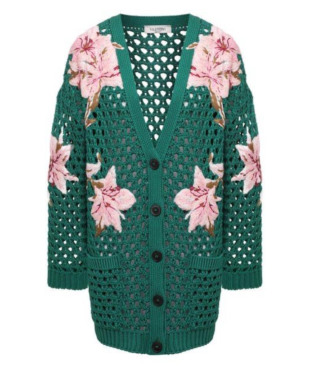 VALENTINO Зеленый хлопковый кардиган, фото 9