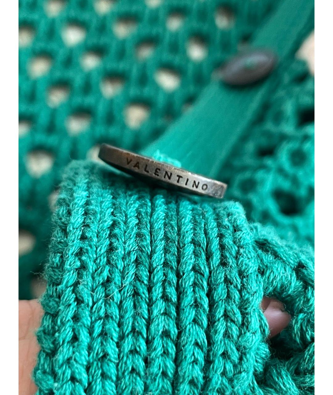 VALENTINO Зеленый хлопковый кардиган, фото 6