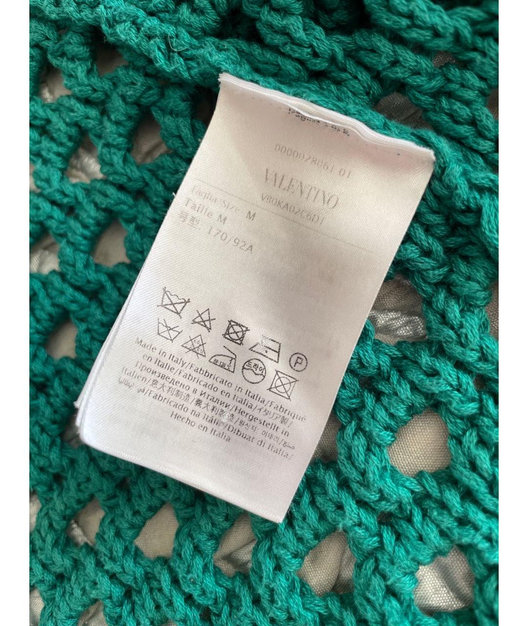 VALENTINO Зеленый хлопковый кардиган, фото 5