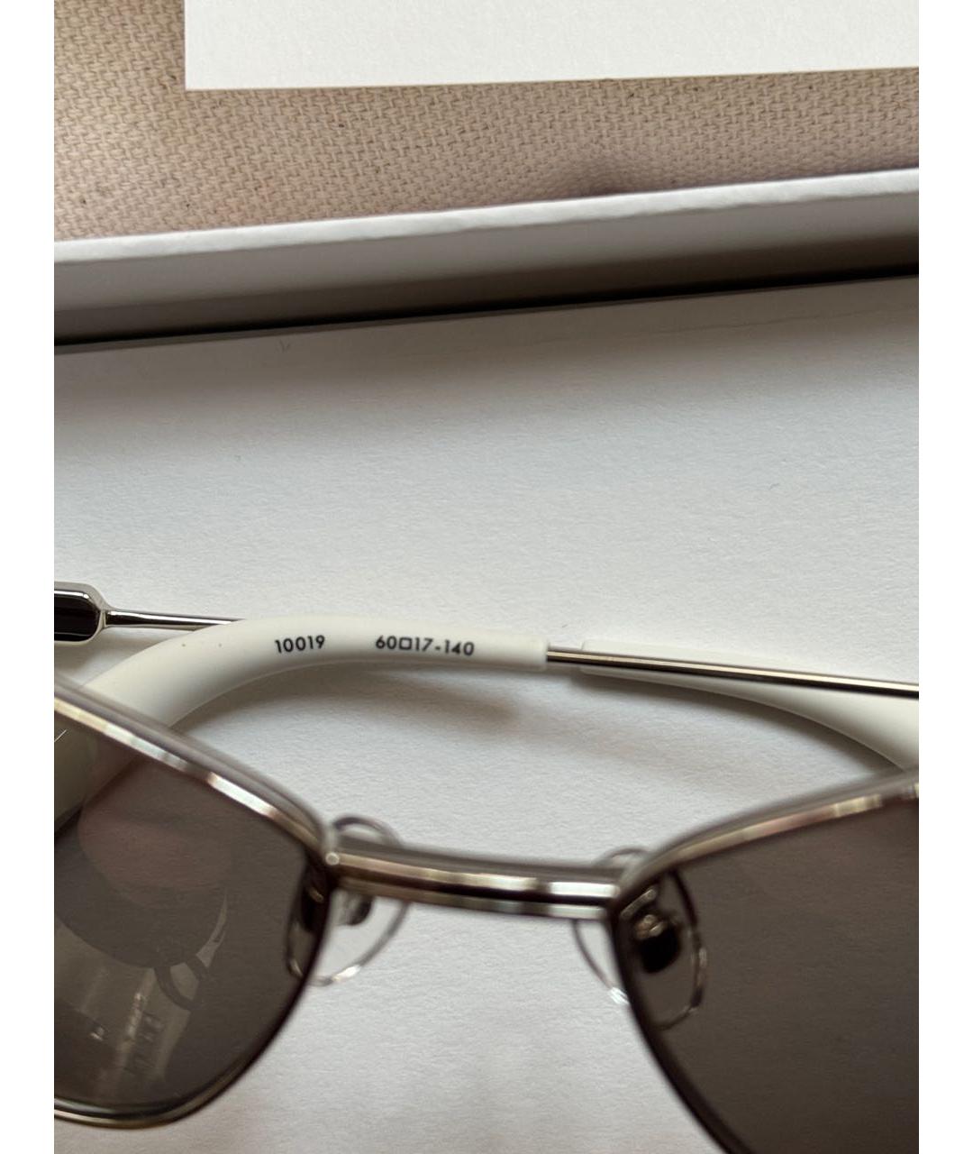 JACQUEMUS Серебряные металлические солнцезащитные очки, фото 5