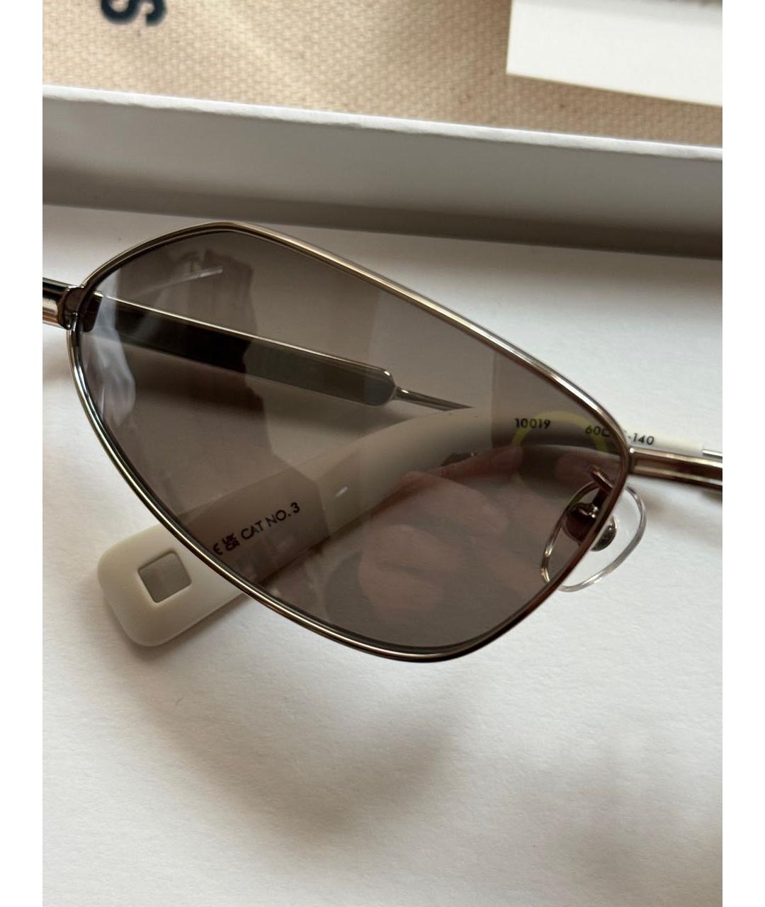 JACQUEMUS Серебряные металлические солнцезащитные очки, фото 4