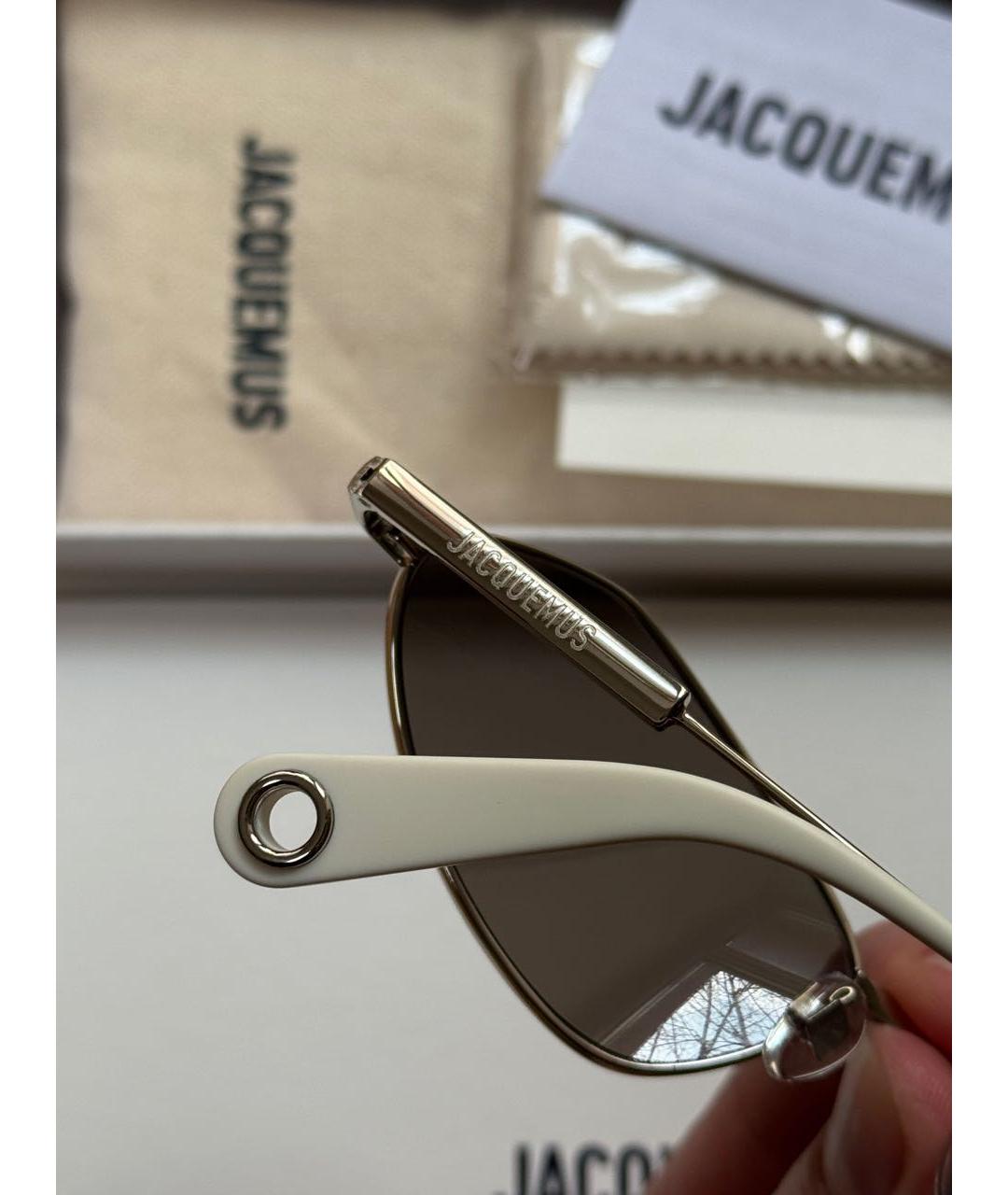 JACQUEMUS Серебряные металлические солнцезащитные очки, фото 6