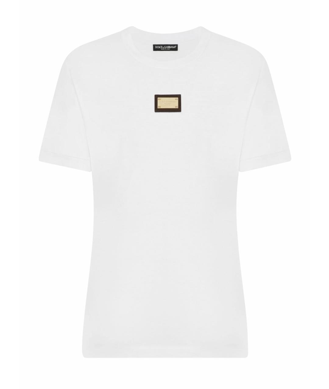 DOLCE&GABBANA Белая хлопковая футболка, фото 1