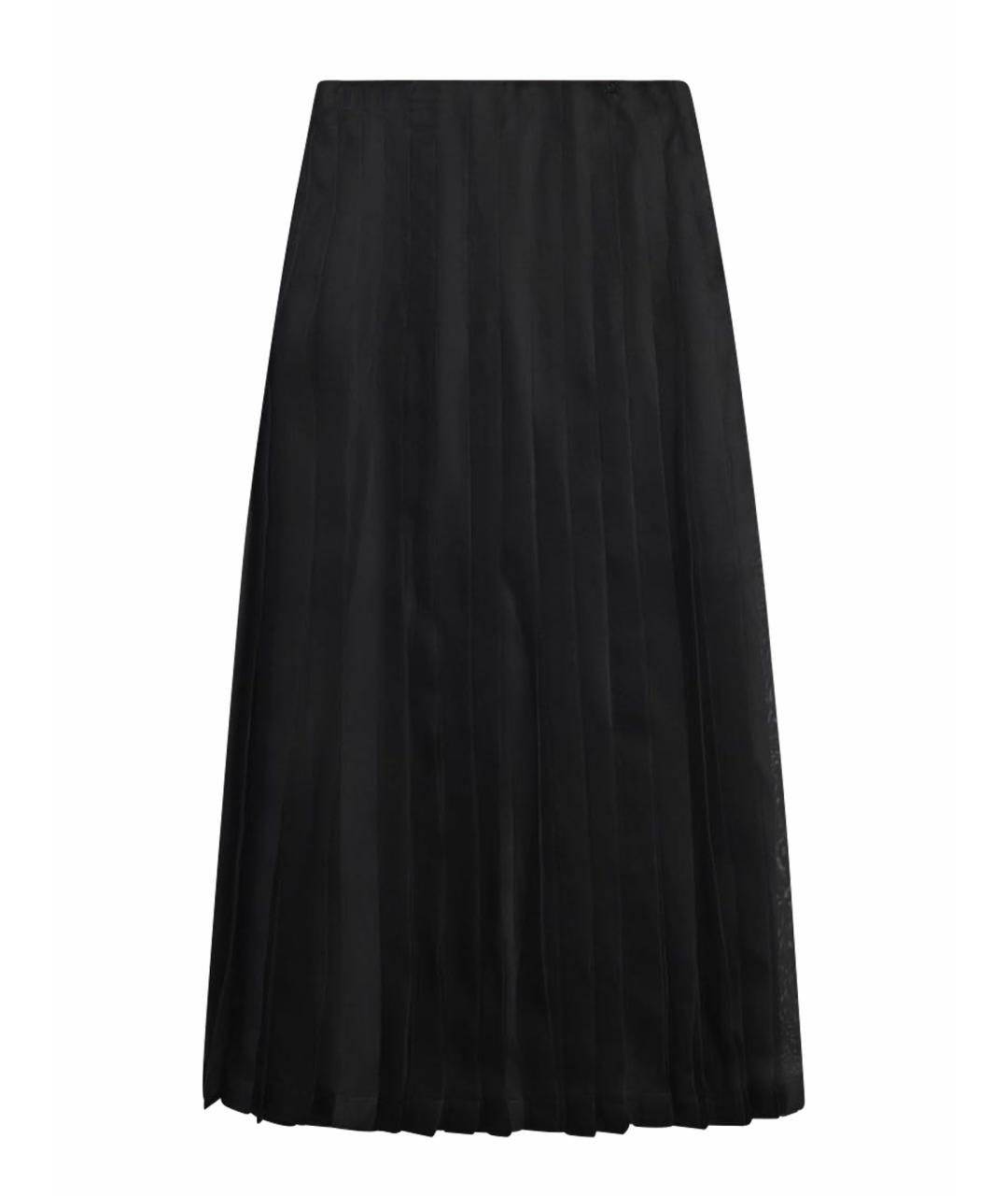 CHANEL Черная шелковая юбка миди, фото 1