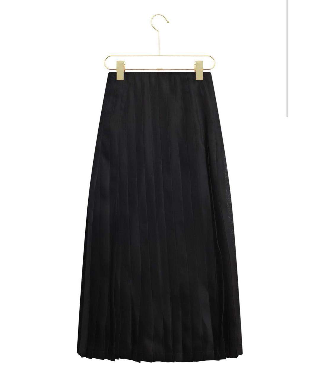 CHANEL Черная шелковая юбка миди, фото 2