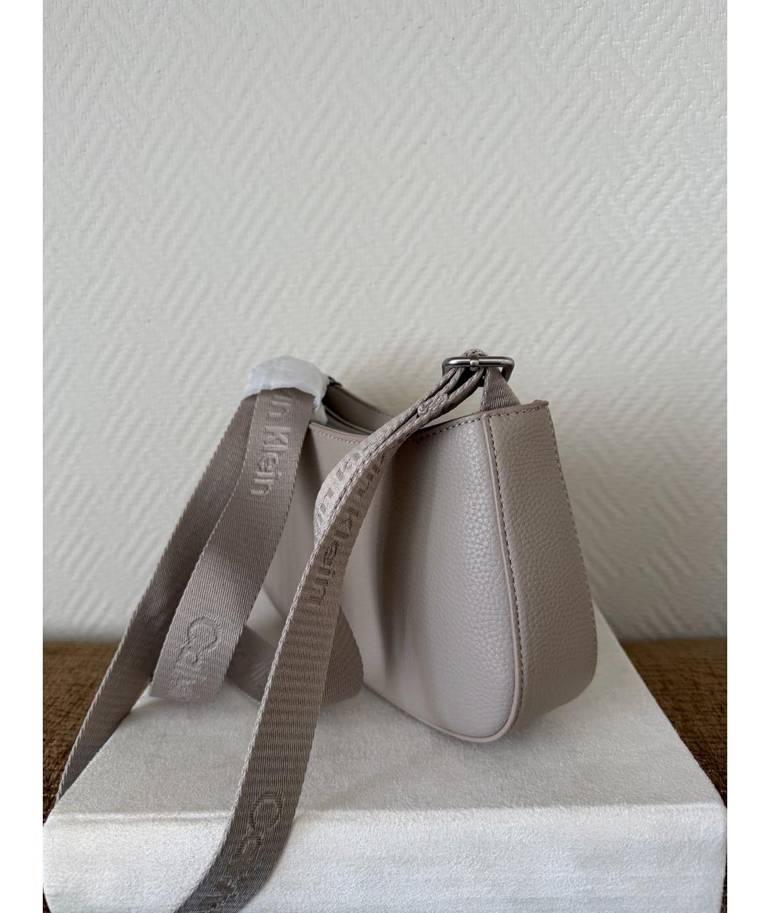 CALVIN KLEIN Бежевая сумка через плечо из искусственной кожи, фото 2