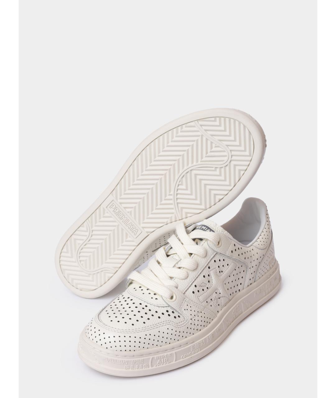 PREMIATA Белые кожаные кеды, фото 4