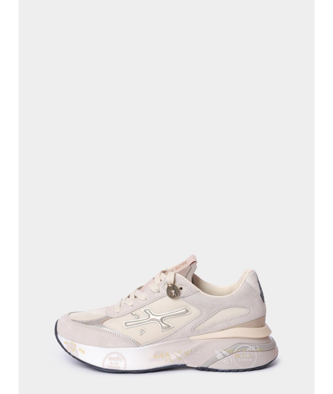 PREMIATA Бежевые замшевые кроссовки, фото 6