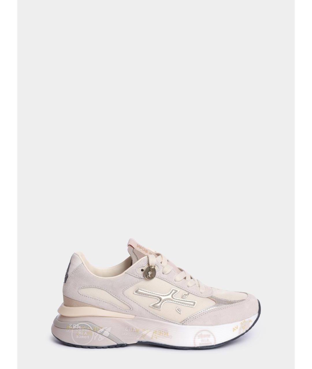 PREMIATA Бежевые замшевые кроссовки, фото 7