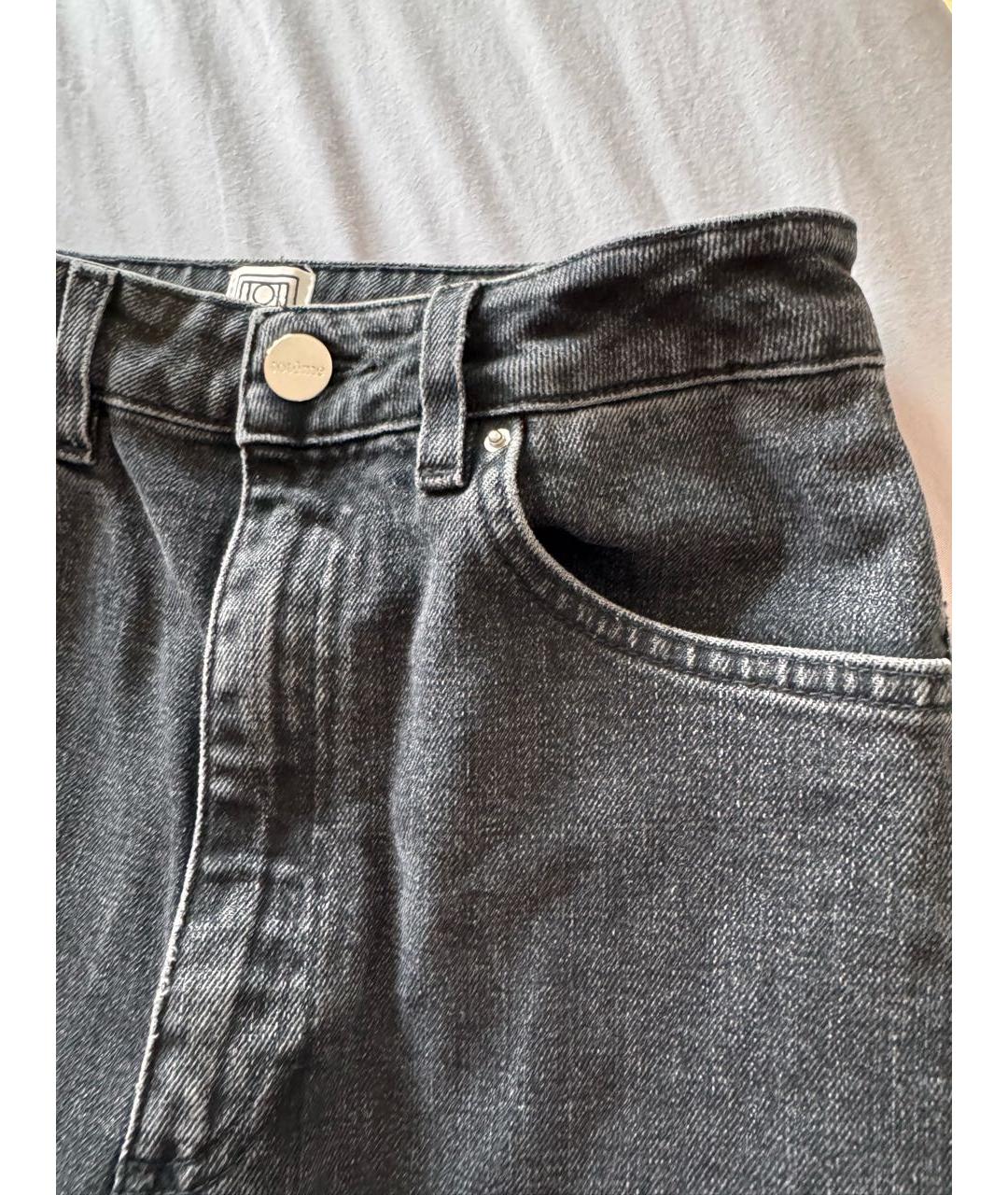 TOTEME Черные хлопковые джинсы слим, фото 4