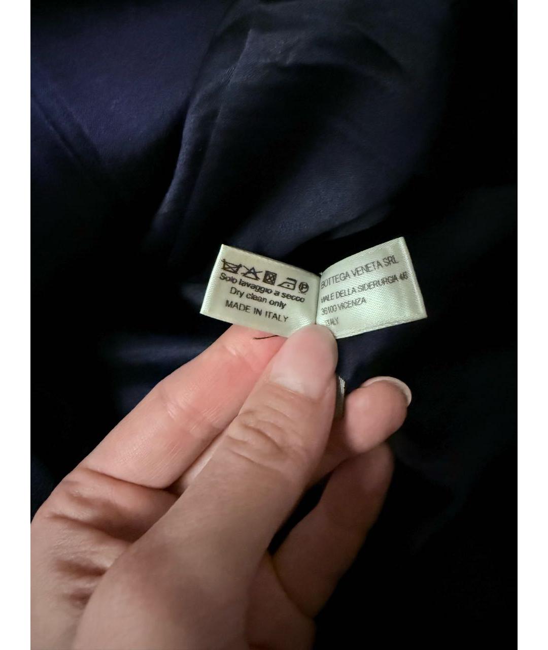 BOTTEGA VENETA Темно-синее шерстяное коктейльное платье, фото 8