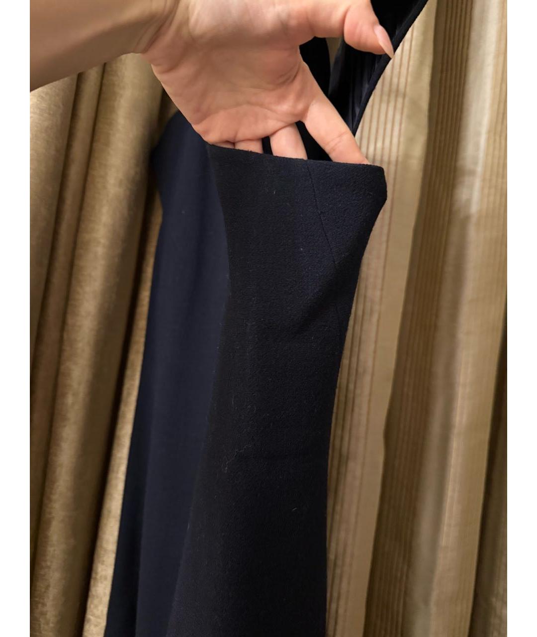 BOTTEGA VENETA Темно-синее шерстяное коктейльное платье, фото 7