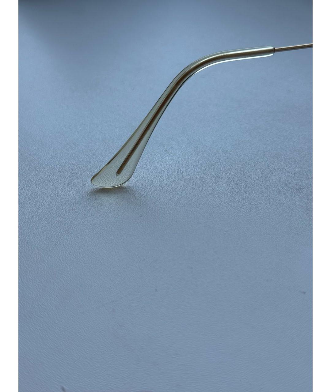 RAY BAN Оранжевое металлические солнцезащитные очки, фото 5