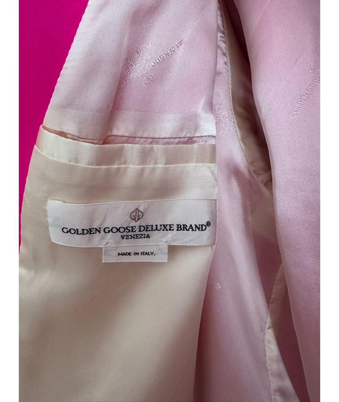 GOLDEN GOOSE DELUXE BRAND Фуксия шерстяное пальто, фото 3