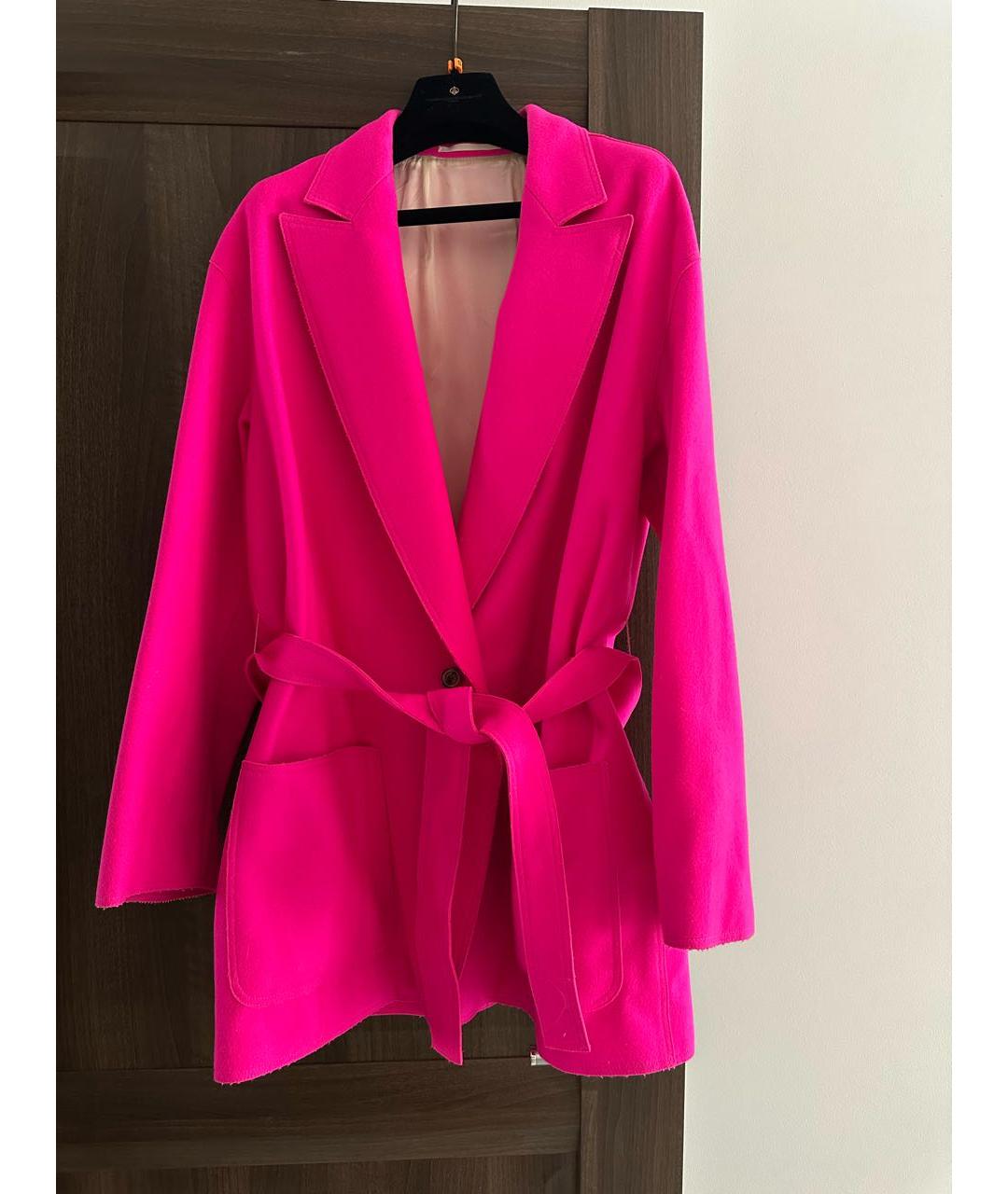 GOLDEN GOOSE DELUXE BRAND Фуксия шерстяное пальто, фото 7