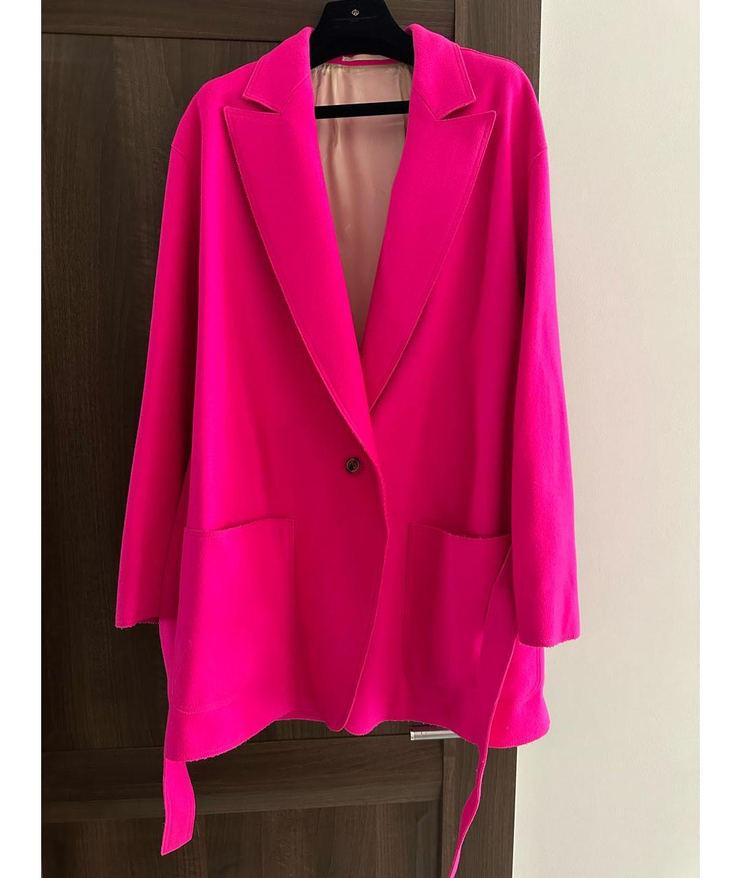 GOLDEN GOOSE DELUXE BRAND Фуксия шерстяное пальто, фото 2