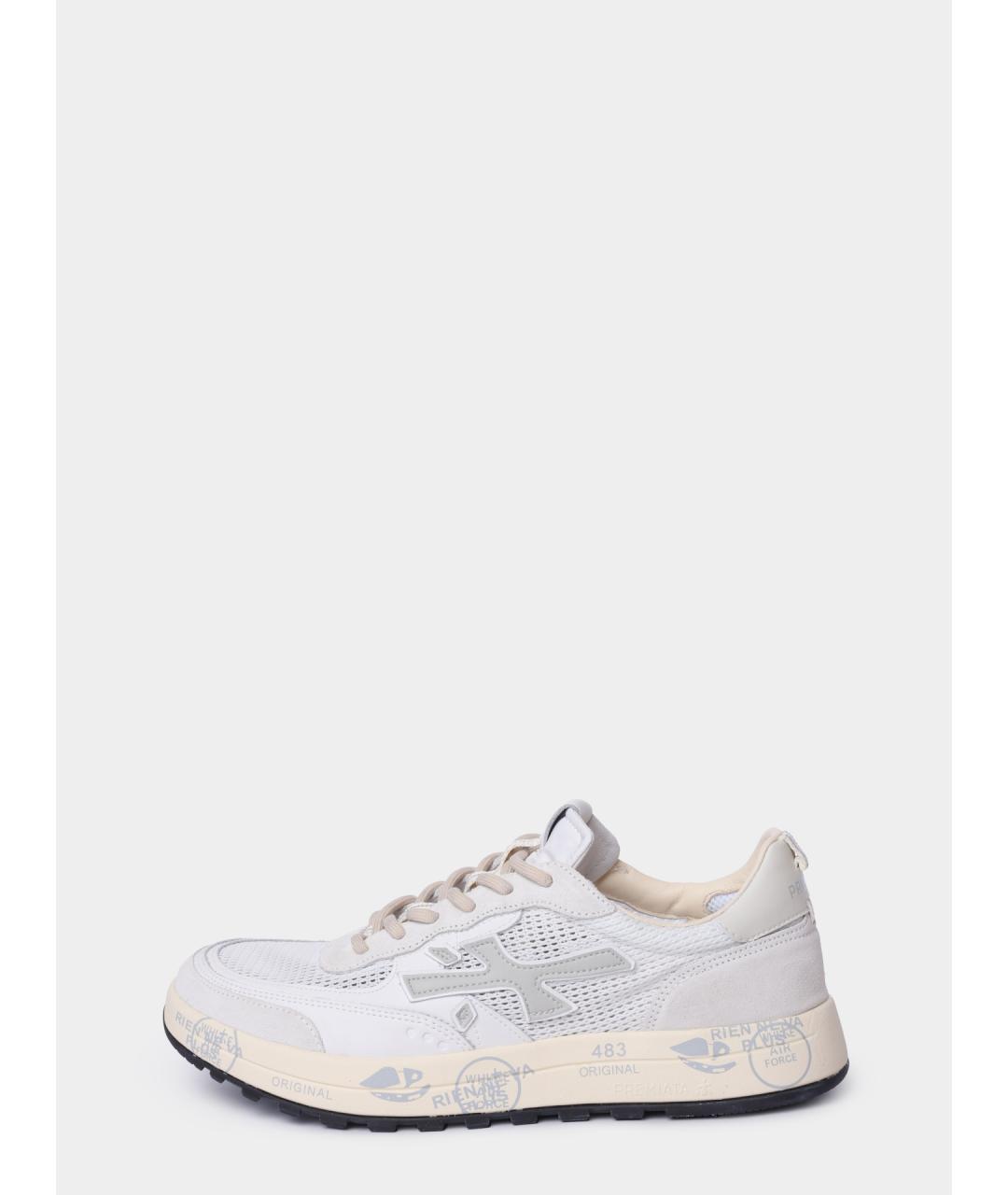 PREMIATA Белые текстильные низкие кроссовки / кеды, фото 6