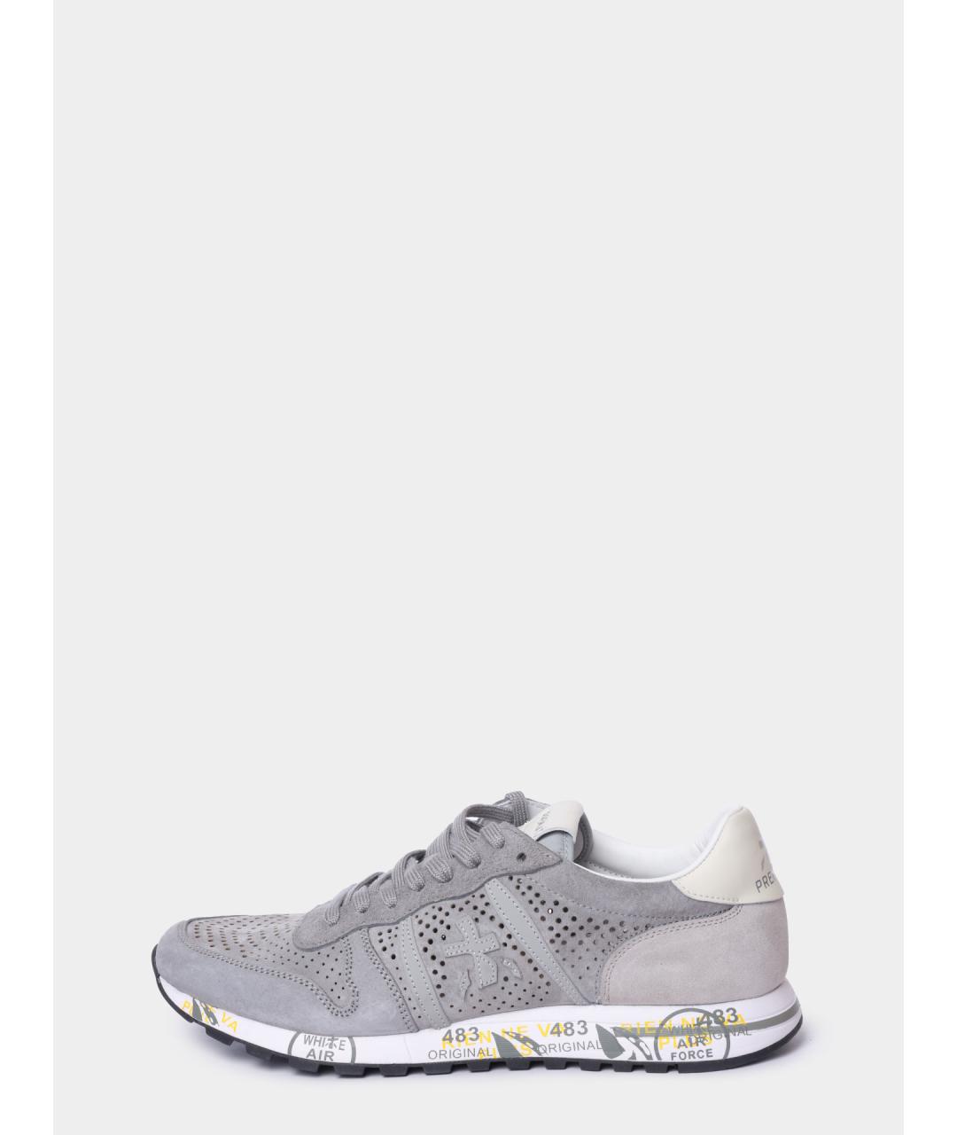 PREMIATA Серые замшевые низкие кроссовки / кеды, фото 6