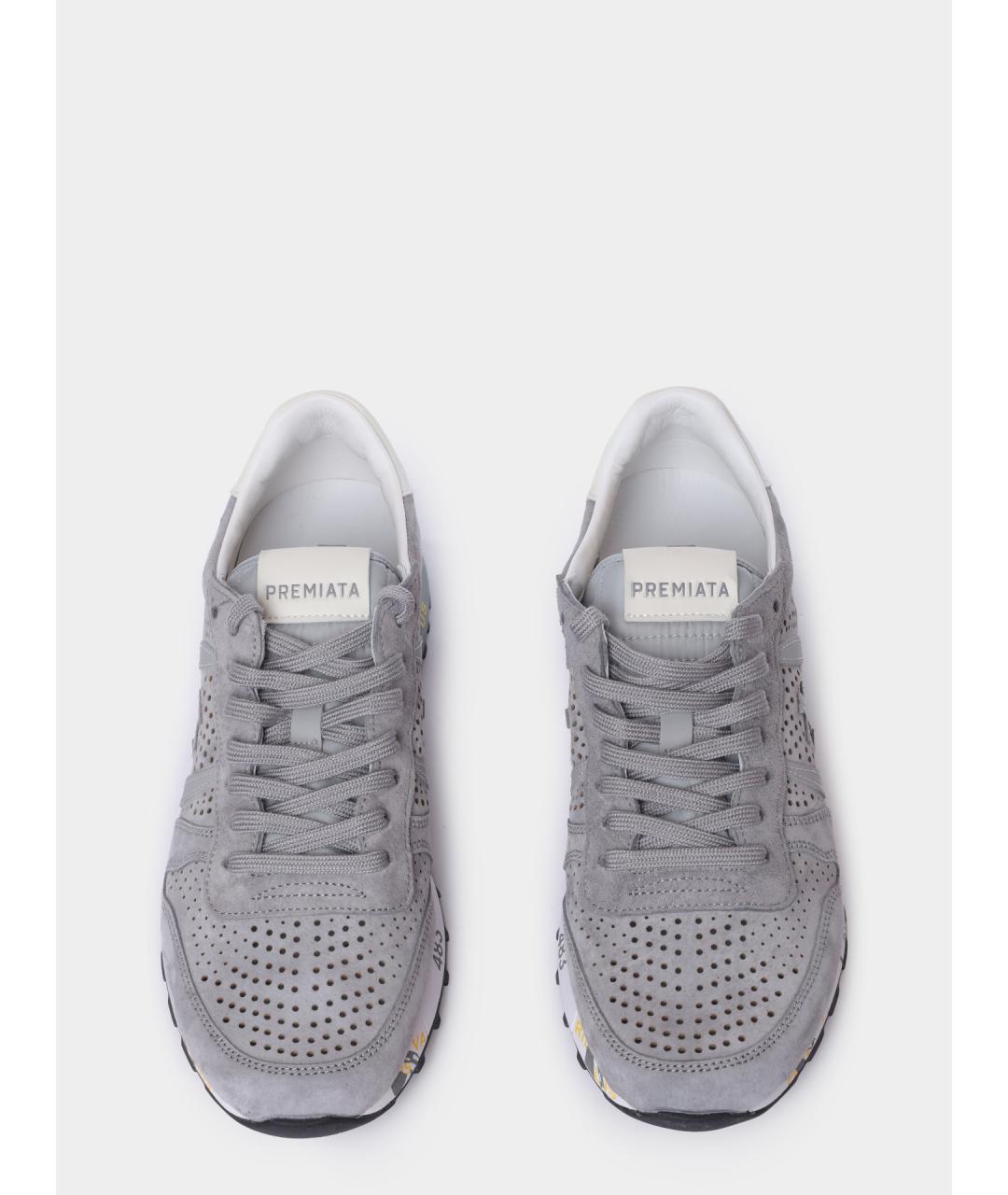 PREMIATA Серые замшевые низкие кроссовки / кеды, фото 3