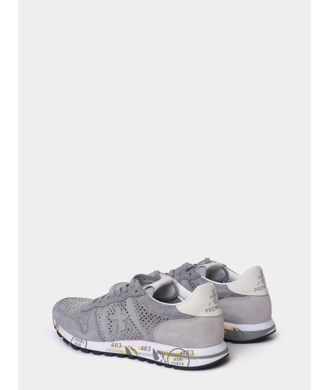 PREMIATA Серые замшевые низкие кроссовки / кеды, фото 5