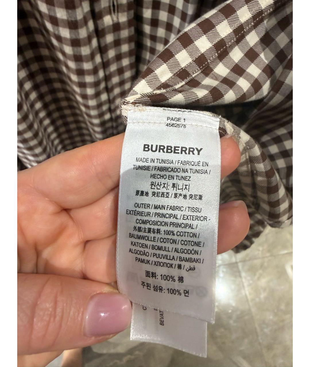 BURBERRY Мульти хлопковая рубашка, фото 4